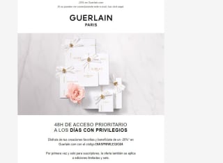20% de descuento solamente para suscritores de Guerlain