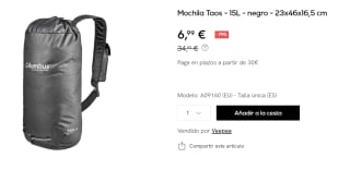 Mochila de 26 litros de capacidad Columbus Outdoor por 6.99€