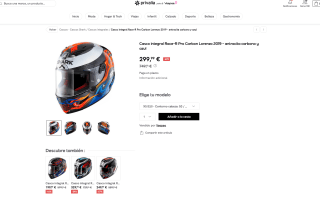 Casco integral Race-R Pro Carbon Lorenzo 2019 antracita carbono y azul por 299,99€