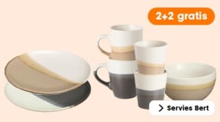 2+2 gratis op Servies Bert bij Kwantum