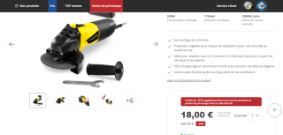 Meuleuse d'angle Trotec PAGS 10-115 - 500W à 18€