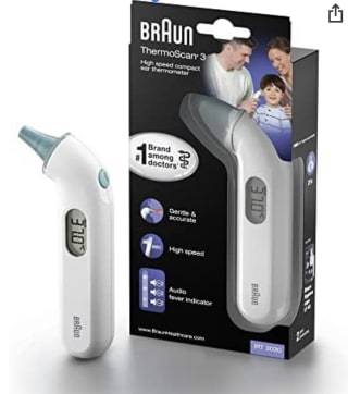 Braun Termómetro de oído ThermoScan 3 por 15€