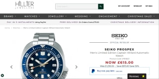 Seiko Prospex Captain Willard Automatic Watch - £615