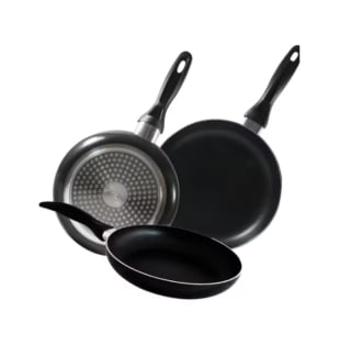 Juego de sartenes (16/20/24cm) SAN IGNACIO Navy Black antiadherentes en aluminio prensado aptas para todos los fuegos incluso para inducción por solo 11,51€