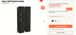 Dali Opticon 6 MK2 Black Ash voor €1.374 per paar bij HiFi Klubben