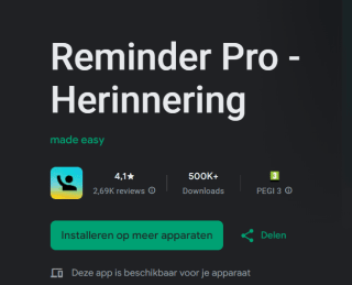 Reminder Pro - Herinnering voor Android gratis