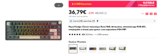 Clavier Mecanique RK Royal Kludge R65 à 36,79€