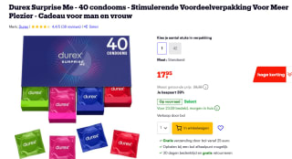 Durex Condooms - Surprise Me - 40 stuks voor €17,95 bij Bol