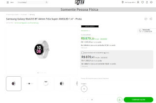Smartwatch da Samsung, modelo Galaxy Watch 5 BT - R$ 879,20