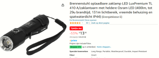Brennenstuhl accu LED zaklamp oplaadbaar LuxPremium voor €13,49 bij Amazon