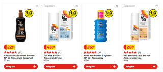 1+1 Gratis op alle zonbescherming bij Kruidvat