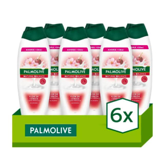 Pack 6 Gel de ducha Palmolive NB Flor de Cereza cuidado hidratante 600ml por 10,40€ (cuenta nueva 6,24€)