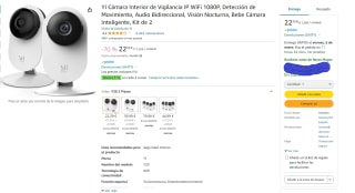 2ud YI Cámara Interior de vigilancia IP, 1080 píxeles, WiFi por 22,39