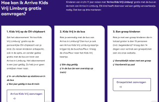 Kinderen gratis met de bus én trein in Limburg met Arriva