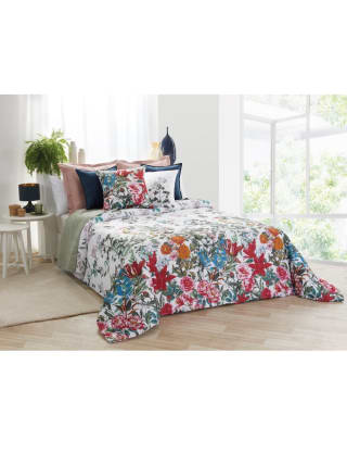 Edredón reversible estampado flores por 9,99€