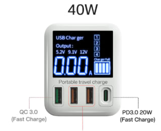 50% de descuento en cargador USB C 4 puertos