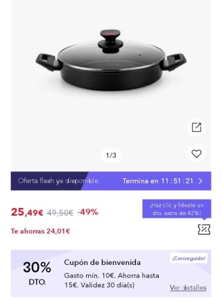 Monix Titan Rock Cacerola 28cm por 17,84€.