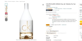 Calvin Klein CK IN2U 100ml para mujer por 11,29€
