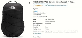The North Face Borealis Rugzak Unisex voor €64,95 bij Amazon