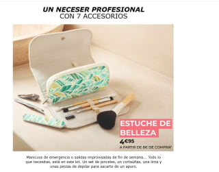 Estuche de belleza con 7 accesorios por 4,95€ (si haces compra de 8€9