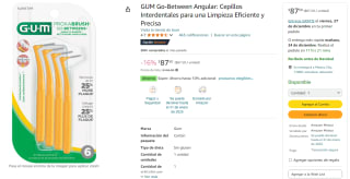 Cepillos Interdentales GUM Go-Between Angular por $88 | Descuento Amazon