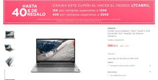 Portátil Lenovo IdeaPad 1 15ALC7, Ryzen 5, 8GB, 512GB SSD por 319,10€