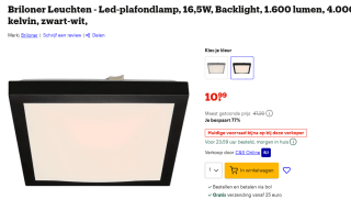 Briloner Leuchten LED plafondlamp voor €10,99 bij Bol
