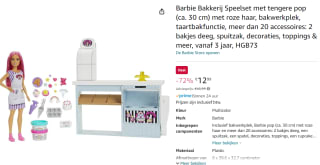 Barbie Bakkerij speelset met pop voor €12,99 bij Amazon.nl