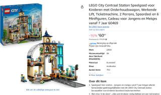 Lego Centraal station (60469) voor €60,97 bij Amazon