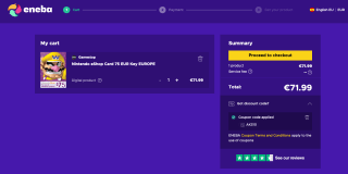 Tarjeta regalo Nintendo Eshop de 75€ por solo 71,99€