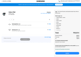Móvil Galaxy Z Flip4 Samsung por 930,05€