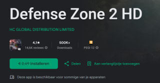 Defense Zone 2 HD voor Android gratis in de Google Play store