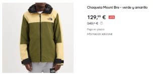 Chaqueta para Hombre The North Face Mount Bre por 129.99€