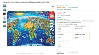 Puzzle marca Educa Símbolos del Mundo de 2000 piezas por 10,50€
