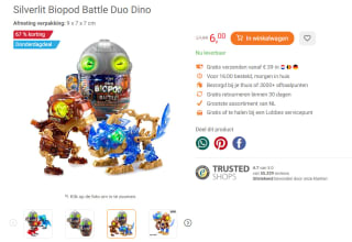 Silverlit Biopod Battle Duo Dino voor €6 bij Lobbes