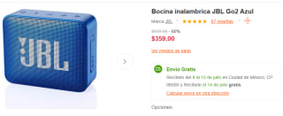 Bocina inalámbrica JBL por $359 MXN en Linio