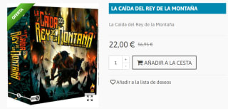 Juego de Mesa La Caída del Rey de la Montaña por 22€
