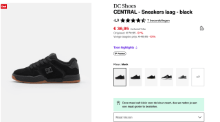 Dc Shoes Central Schoenen voor €36,95 bij Zalando