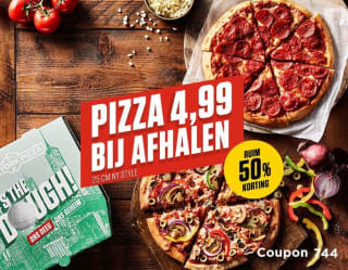 25cm pizza voor €4,99 bij New York Pizza
