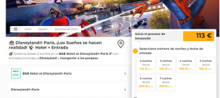 Disneyland París: 2 noches de Hotel + Entradas por 113€/persona