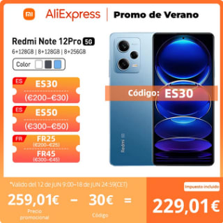 Redmi Note 12 Pro 5G 6GB 128GB por solo 209€