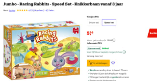 Racing Rabbits Speed Knikkerbaan starterset voor €5,99 bij Bol