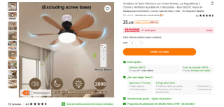 Ventilador de Techo Silencioso con Control Remoto, Luz Regulable de 3 Colores y Ventilador Ajustable por 35,33€