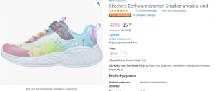 Skechers S Lights-Unicorn Dreams Meisjes Sneakers voor €27,98 bij Amazon