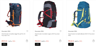 Selección de mochilas Mountain PRO -60%