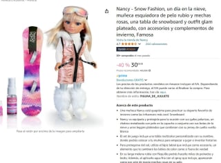 Muñeca Nancy - Snow fashion con Accesorios por 30€