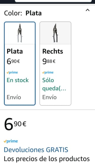 |KWB|Tijeras de hojalatero rectas 250 mm f. curvas anchas/corte recto corto por 6,90€