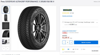 GOODYEAR ULTRAGRIP PERFORMANCE 3 205/60 R16 96 H à 51,95€
