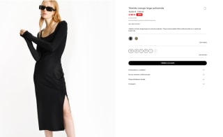 Vestido manga larga poliamida Lefties por 3.99€