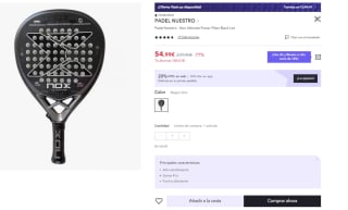 Pala De Padel Nox Ultimate Power Fiber Black Ltd por 39.99€